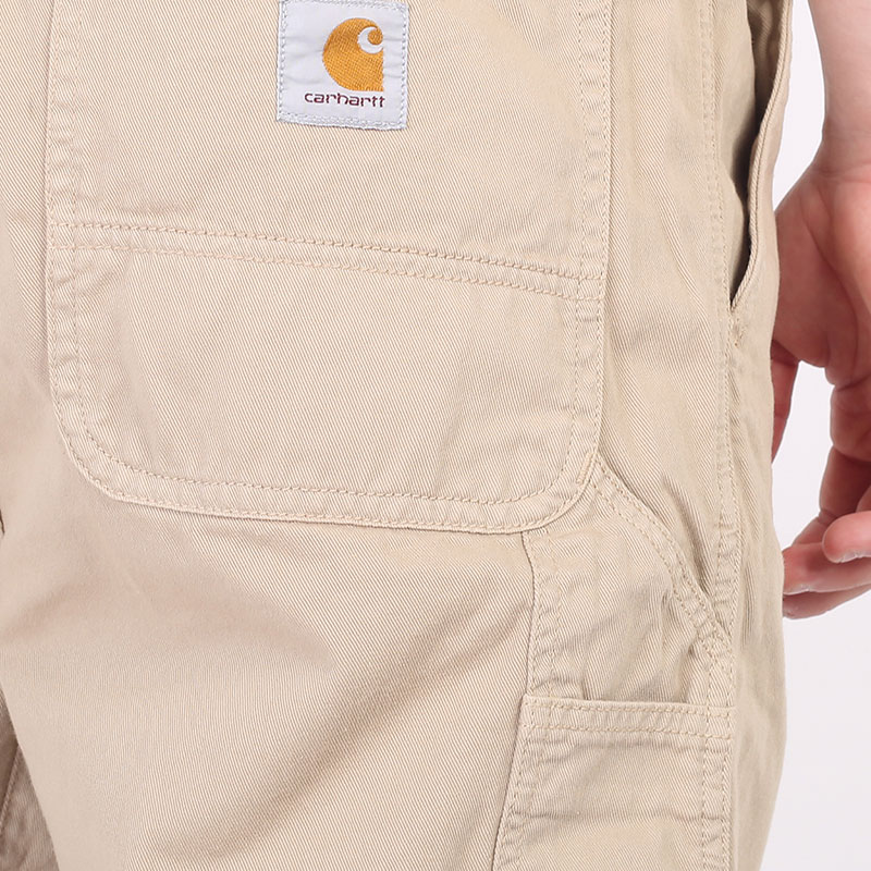 мужские бежевые шорты  Carhartt WIP Flint Short I030480-wall - цена, описание, фото 4